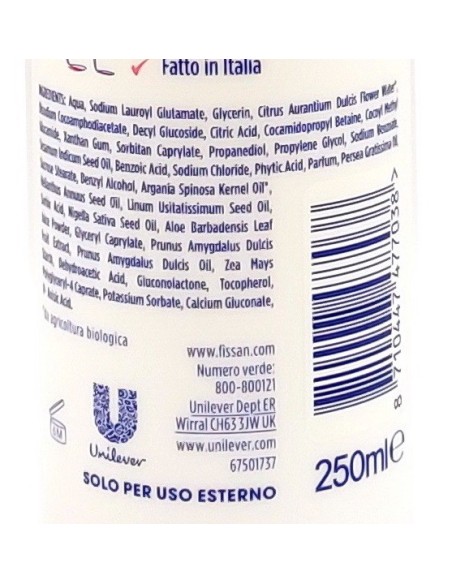 Fissan Piccolo Mio - Bagnetto Delicato Con Bio Ingredienti - 250ml
